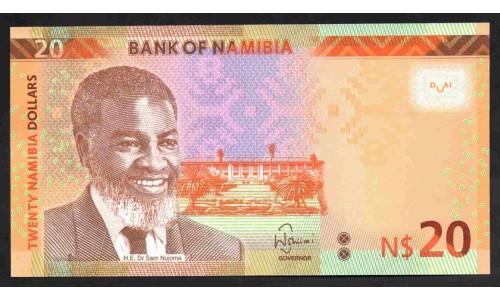 Намибия 20 долларов 2015 (NAMIBIA 20 Namibia Dollars 2015) P 17 : UNC