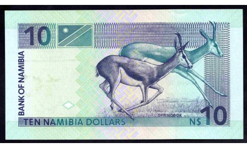Намибия 10 долларов (2001) (NAMIBIA 10 Namibia Dollars (2001)) P 4bA(1) : UNC