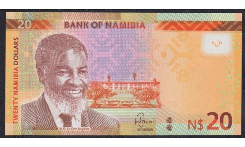 Намибия 20 долларов 2018 (NAMIBIA 20 Namibia Dollars 2018) P 17b: UNC