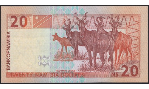 Намибия 20 долларов (2002) (NAMIBIA 20 Namibia Dollars (2002)) P 6a : UNC
