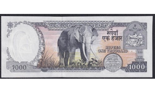 Непал 1000 рупий б/д (1981-1996 год) (Nepal 1000 rupee ND (1981-1996 year)) P 36a(2): UNC