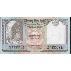 Непал 10 рупий б/д (1985-2001 год) (Nepal 10 rupee ND (1985-2001 year)) P 31a(2):Unc