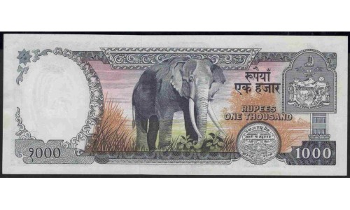 Непал 1000 рупий б/д (1981-1996 год) (Nepal 1000 rupee ND (1981-1996 year)) P 36a(1):Unc