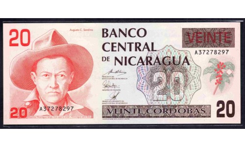 Никарагуа 20 кордоба ND (1990 г.) (NICARAGUA 20 Córdobas ND (1990)) P176:Unc