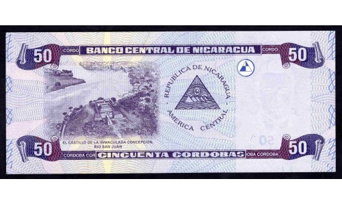Никарагуа 50 кордоба 2002 г. (NICARAGUA 50 Córdobas 2002) P193:Unc