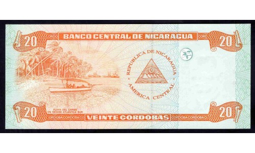 Никарагуа 20 кордоба 2002 г. (NICARAGUA 20 Córdobas 2002) P192:Unc