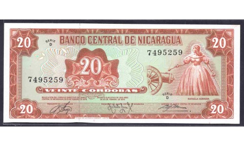 Никарагуа 20 кордоба 1978 г. (NICARAGUA  20 Córdobas 1978) P129:Unc