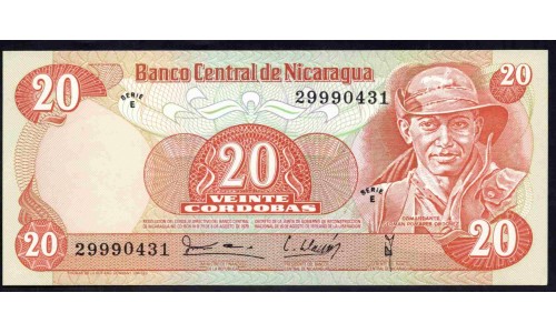 Никарагуа 20 кордоба 1979 г. (NICARAGUA 20 Córdobas 1979) P135:Unc