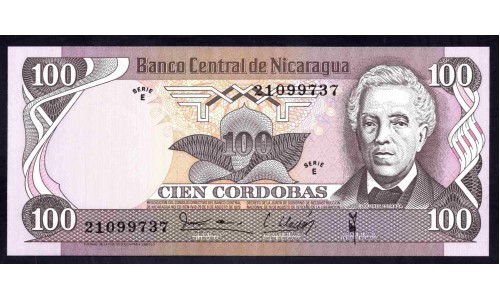 Никарагуа 100 кордоба 1979 г. (NICARAGUA 100 Córdobas 1979) P137:Unc