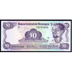 Никарагуа 50 кордоба 1984 г. (NICARAGUA 50 Córdobas 1984) P140:Unc