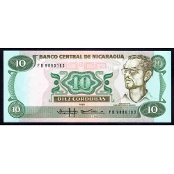 Никарагуа 10 кордоба 1985 г. (NICARAGUA 10 Córdobas 1985) P151:Unc