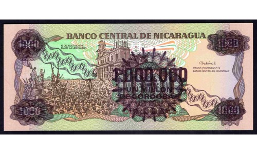 Никарагуа 1 миллион кордоба 1985 (1990 г.) (NICARAGUA  1.000.000 Córdobas1985 (1990)) P164:Unc