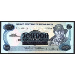Никарагуа 500000 кордоба 1985 (1990 г.) (NICARAGUA 500000 Córdobas 1985 (1990)) P163:Unc