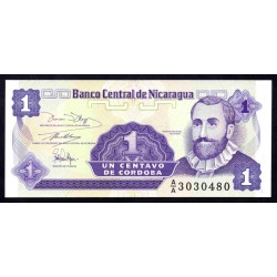 Никарагуа 1 центаво ND (1991 г.) (NICARAGUA  1 Centavo de Córdoba ND (1991)) P167:Unc