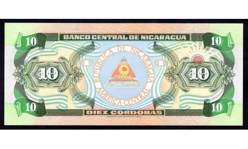Никарагуа 10 кордоба 1990 г. (NICARAGUA 10 Córdobas 1990) P175:Unc