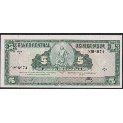 Никарагуа 5 кордоба 1962 года, 9296974 (NICARAGUA 5 Córdobas 1962) P 108: UNC