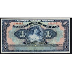 Никарагуа 1 кордоба 1938 года, 490085, РЕДКИЕ (NICARAGUA 1 Córdoba 1938, RARE) P 63b: UNC