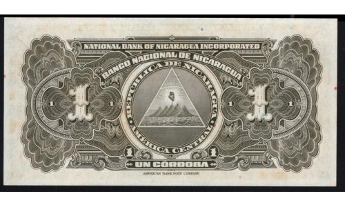 Никарагуа 1 кордоба 1938 года, 490085, РЕДКИЕ (NICARAGUA 1 Córdoba 1938, RARE) P 63b: UNC
