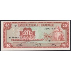 Никарагуа 20 кордоба 1972 г. (NICARAGUA 20 Córdobas 1972) P124:Unc