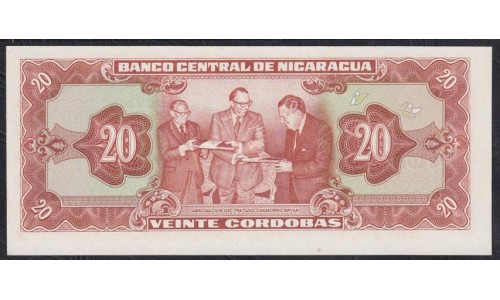 Никарагуа 20 кордоба 1972 г. (NICARAGUA 20 Córdobas 1972) P124:Unc