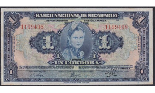Никарагуа 1 кордоба 1941 года, 1199498 (NICARAGUA 1 Córdoba 1941) P90a: UNC