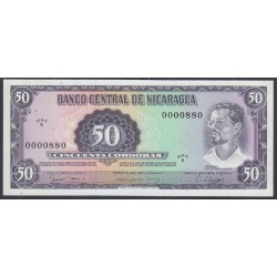 Никарагуа 50 кордоба 1979 г. Короткий Красивый Номер! (NICARAGUA  50 Córdobas 1979) P 131: UNC