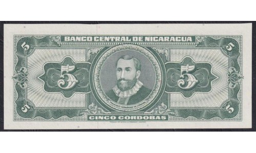 Никарагуа 5 кордоба 1968 года, 00000545, Короткий Номер (NICARAGUA 5 Córdobas 1968) P 116: UNC