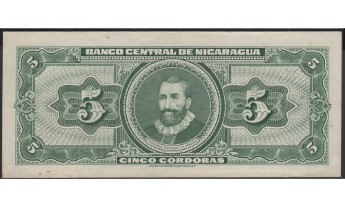 Никарагуа 5 кордоба 1962 г. (NICARAGUA 5 Córdobas 1962) P108:Unc