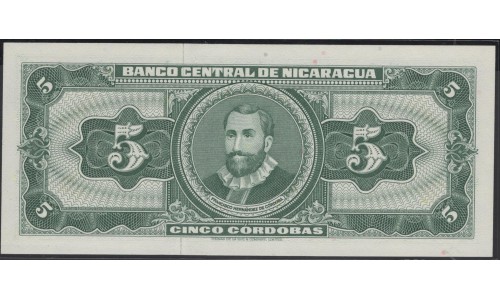 Никарагуа 5 кордоба 1968 г. (NICARAGUA 5 Córdobas 1968) P116:Unc