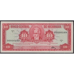 Никарагуа 10 кордоба 1968 г. (NICARAGUA 10 Córdobas 1968) P117:Unc