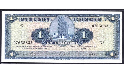 Никарагуа 1 кордоба 1962 г. (NICARAGUA 1 Córdoba 1962) P107а:Unc
