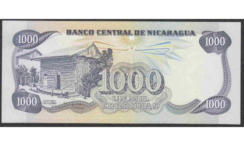 Никарагуа 1000 кордоба 1984 года (NICARAGUA 1000 Córdobas 1984) P143: UNC