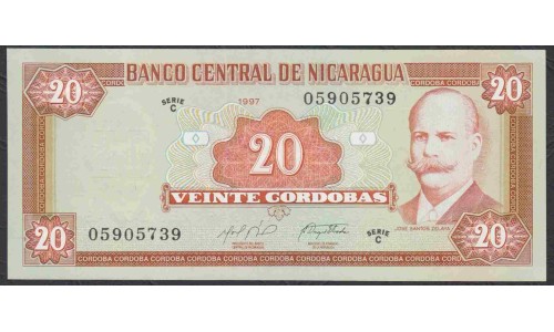 Никарагуа 20 кордоба 1997 года (NICARAGUA  20 Córdobas 1997) P185: UNC