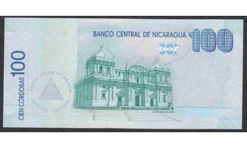 Никарагуа 100 кордоба 2007-2012 года, серия замещения (NICARAGUA 100 Córdobas 2007-2012, Replacement) P204r: UNC