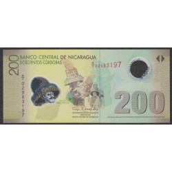 Никарагуа 200 кордоба 2007 года, полимер (NICARAGUA 200 Córdobas 2007, Polymer) P205а: UNC