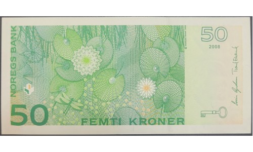 Норвегия 50 крон 2008 (NORWAY 50 Kroner 2008) P 46c(3): UNC