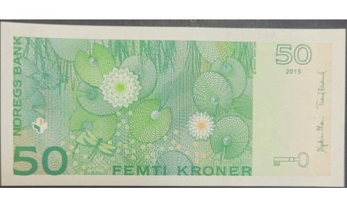 Норвегия 50 крон 2015 (NORWAY 50 Kroner 2015) P 46d(2): UNC