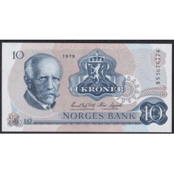 Норвегия 10 крон 1979 (NORWAY 10 Kroner 1979) P 36c(3): UNC