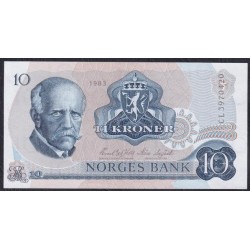 Норвегия 10 крон 1983 (NORWAY 10 Kroner 1983) P 36c(6): UNC