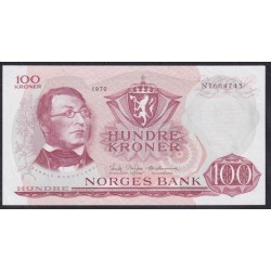 Норвегия 100 крон 1970 (NORWAY 100 Kroner 1970) P 38d : UNC