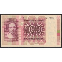 Норвегия 100 крон 1982 (NORWAY 100 Kroner 1982) P 41c(2): UNC