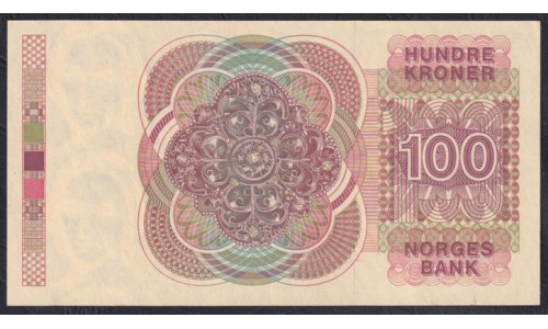 Норвегия 100 крон 1982 (NORWAY 100 Kroner 1982) P 41c(2): UNC