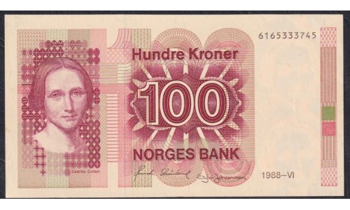 Норвегия 100 крон 1988 (NORWAY 100 Kroner 1988) P 43d(1): UNC