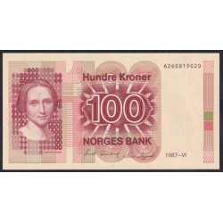 Норвегия 100 крон 1987 (NORWAY 100 Kroner 1987) P 43c(3): UNC