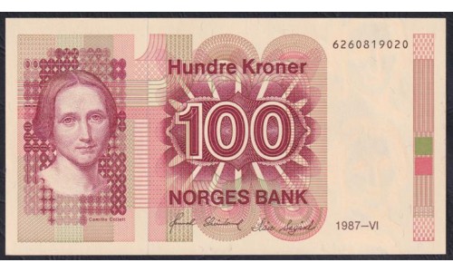Норвегия 100 крон 1987 (NORWAY 100 Kroner 1987) P 43c(3): UNC