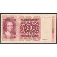 Норвегия 100 крон 1982 года, 2162125923 (NORWAY 100 Kroner 1982) P 43c(2): aUNC/UNC