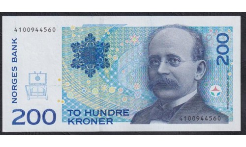 Норвегия 200 крон 1994 (NORWAY 200 Kroner 1994) P 48a: UNC