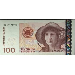 Норвегия 100 крон 2003 (NORWAY 100 Kroner 2003) P 49a : UNC