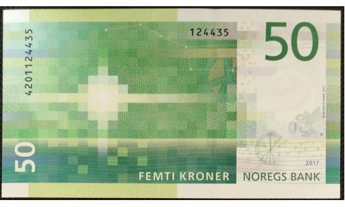 Норвегия 50 крон 2017 (NORWAY 50 Kroner 2017) P 53 : UNC