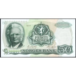 Норвегия 50 крон 1977 год (NORWAY 50 Kroner 1977) P 37d : UNC